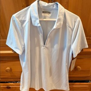 PGA Tour Light Blue Short Sleeve Polo